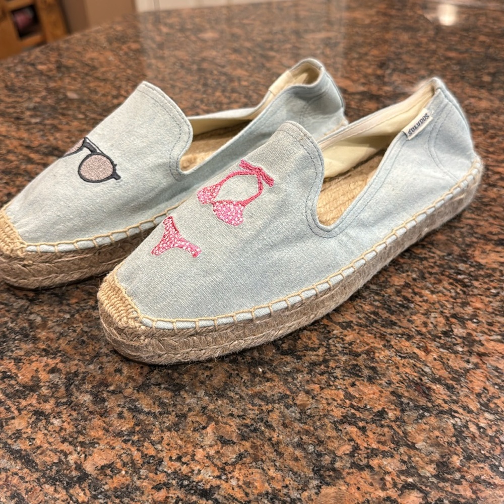 Soludos Beach Theme Espadrilles. Sz 8.5 - Picture 3 of 7